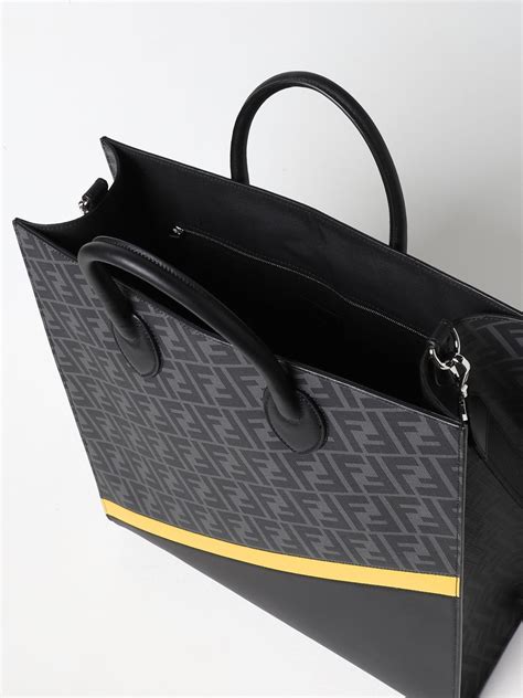 fendi men striped black canavs tote|FENDI Totes for Men .